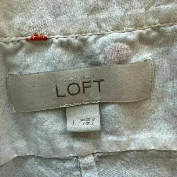 Thanksgiving Turkey Fall Ann Taylor Loft blouse size L oversized and fun wearing - Picture 4 of 10